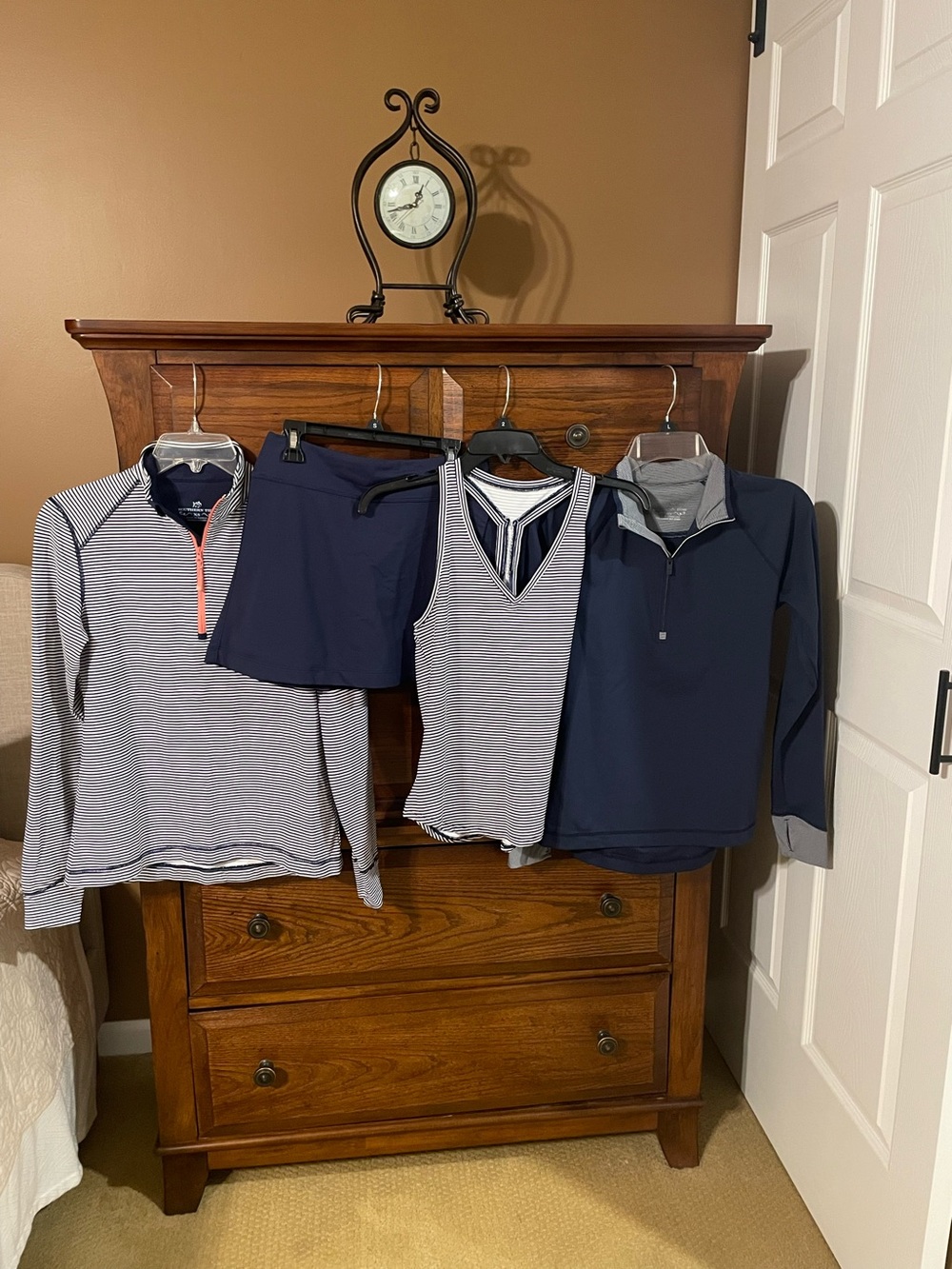 Southern Tide Navy and White Striped Activewear Set - 4 Pieces